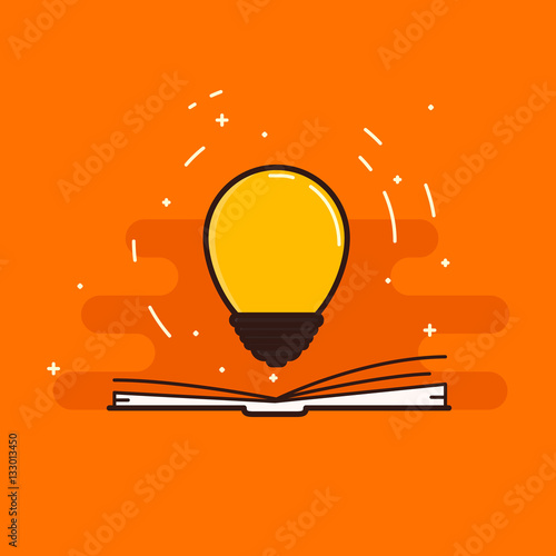 Vector outline idea icon illustration photo