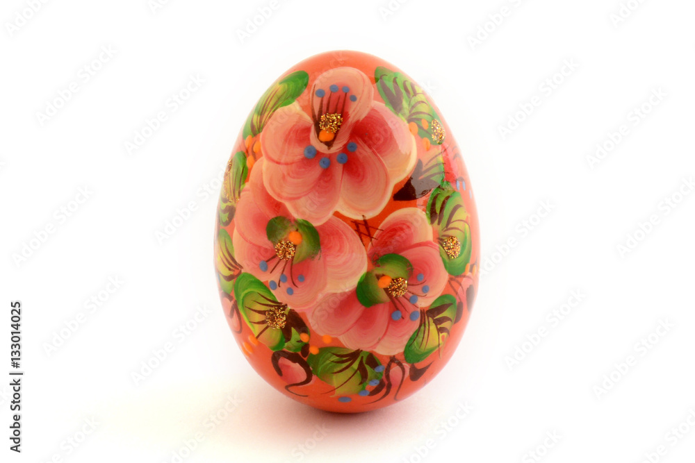 Hand painted easter egg isolated in white Hand painted easter egg isolated in white
