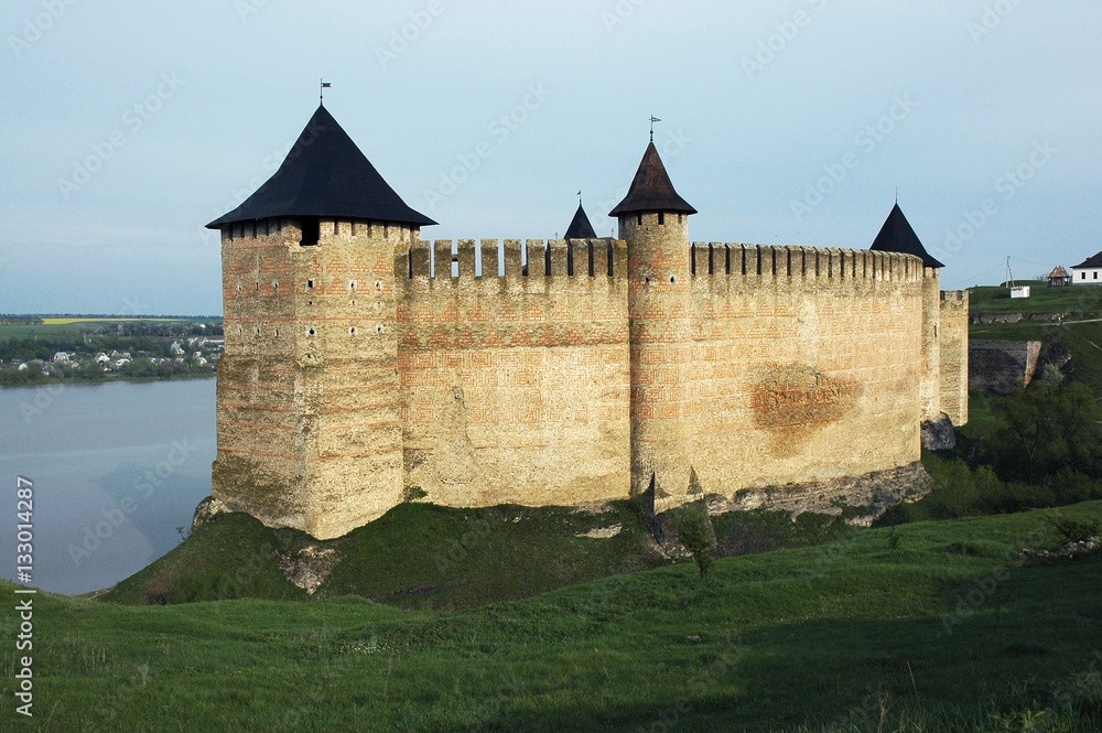 Old Fortress in  the Hotyn Chernivtsi region Ukraine