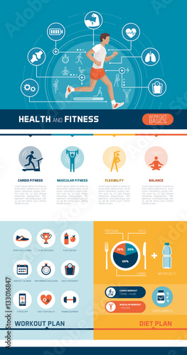 Fitness and sports infographic