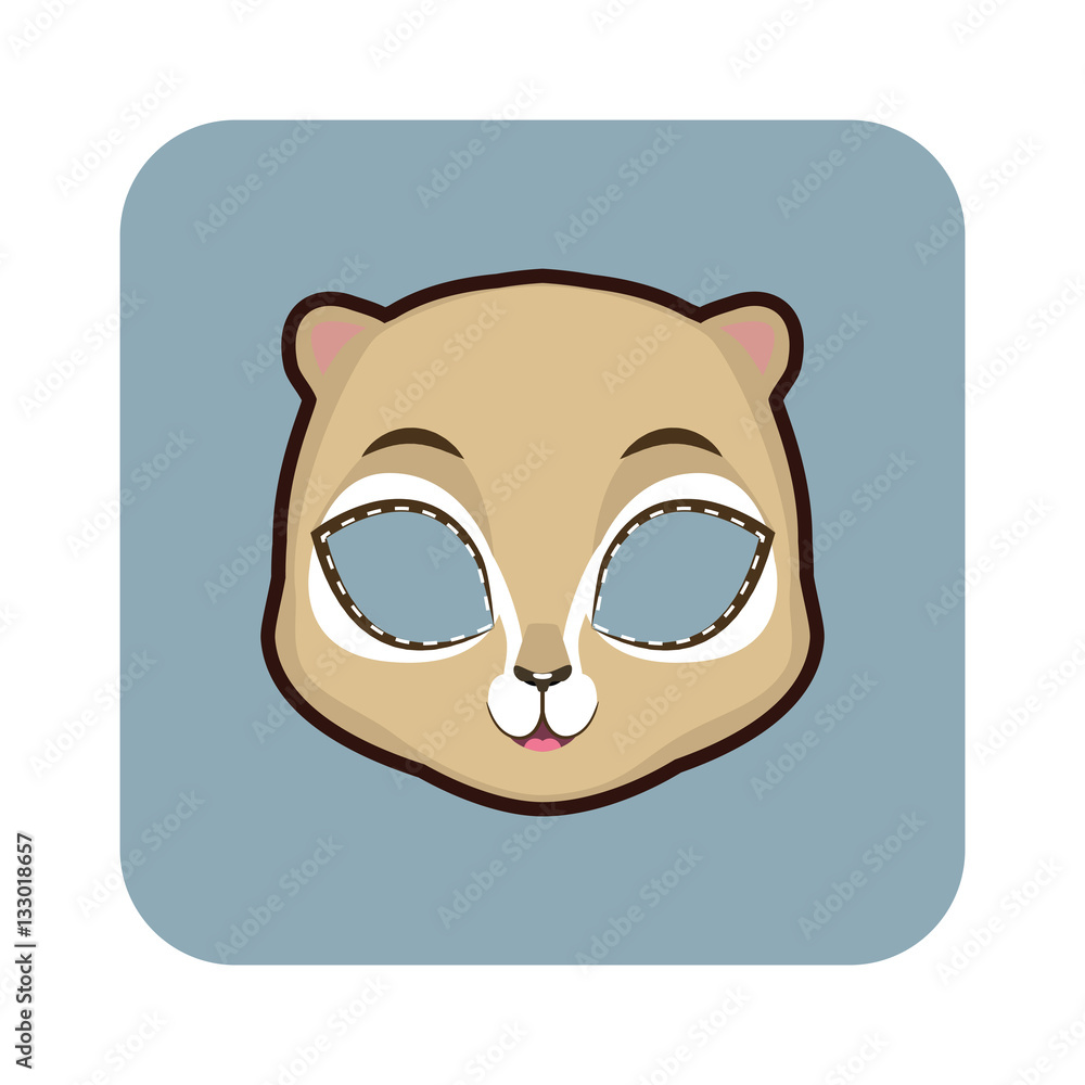 Squirrel mask for various festivities, parties, activities Squirrel mask for various festivities, parties, activities