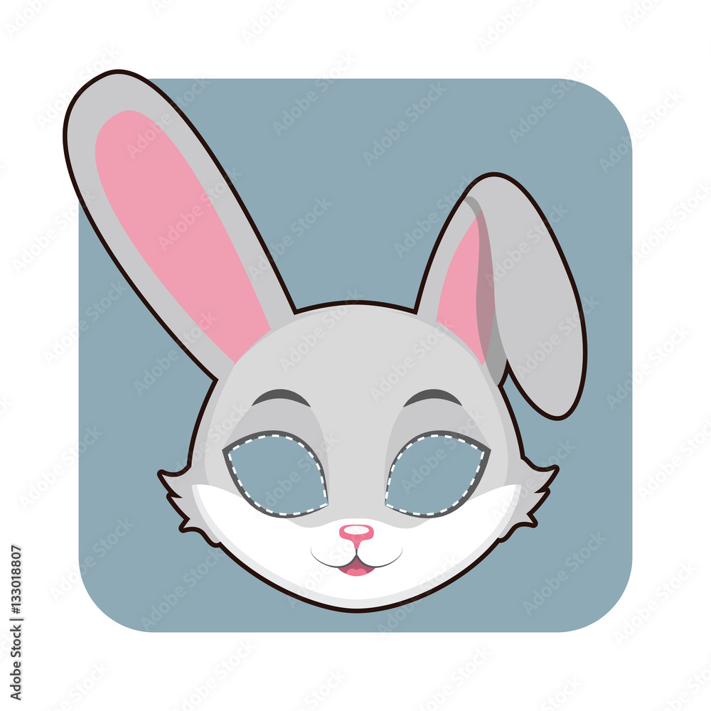 Rabbit mask for various festivities, parties, activities Rabbit mask for various festivities, parties, activities