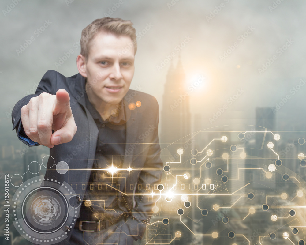 Fotografie businessman point on you