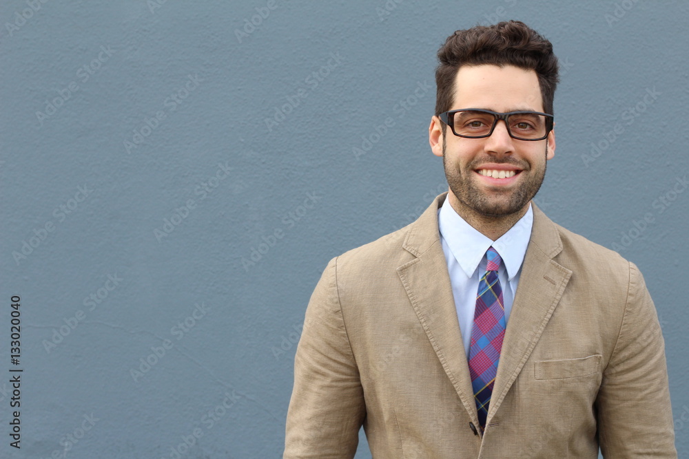 Smart young male in stylish outfit - Stock image Smart young male in stylish outfit - Stock image