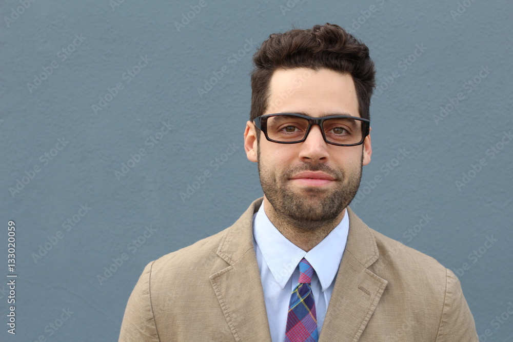 Smart young male in stylish outfit - Stock image Smart young male in stylish outfit - Stock image