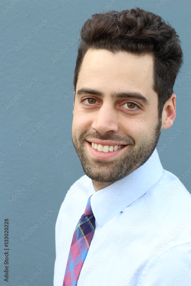 Smart young male in stylish outfit - Stock image Smart young male in stylish outfit - Stock image