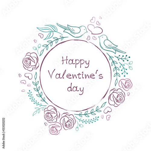 Hand drawn Valentine's Day card  © kateetc