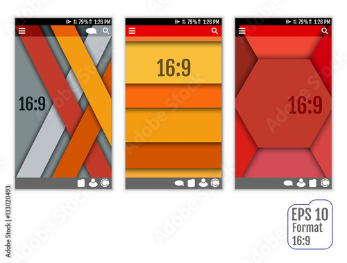 Templates. Design Set of Web, Mail, Brochures. Mobile, Technolog