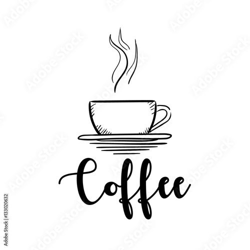 Hand drawn coffee.