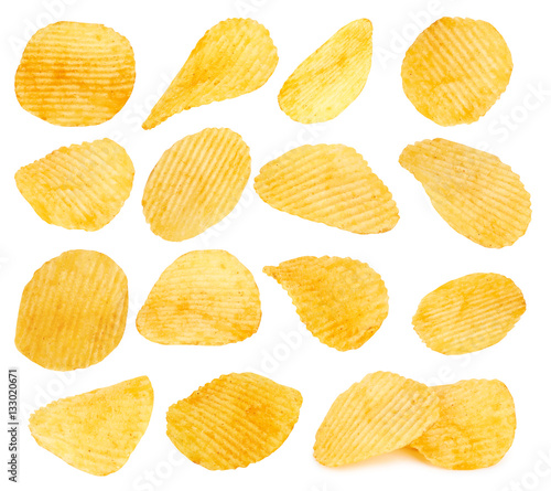 potato chips closeup