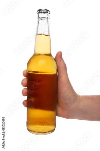 hand holding a beer bottle