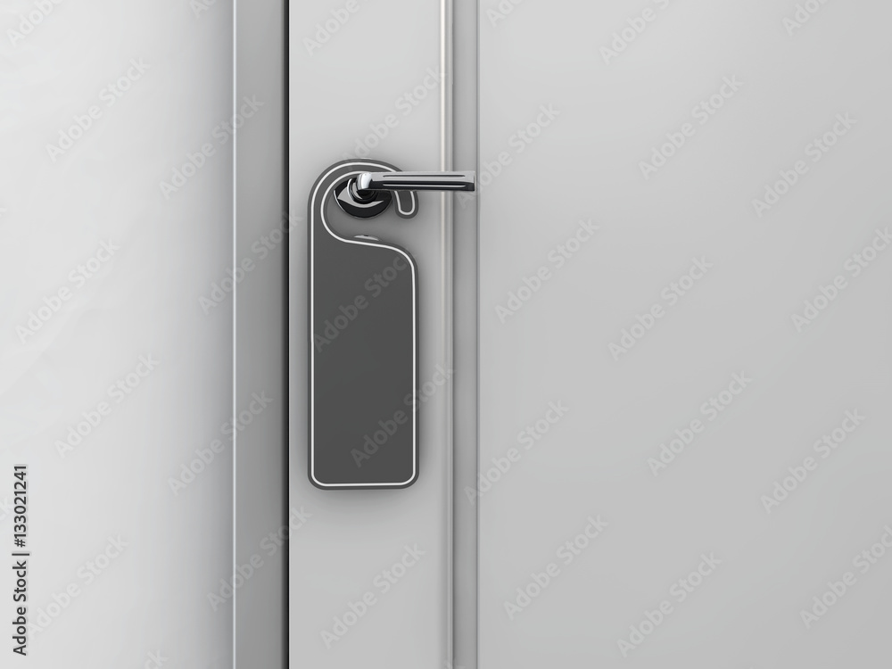 3d Illustration of Metal Door Handle Lock with Hanger Isolated on Background 3d Illustration of Metal Door Handle Lock with Hanger Isolated on Background