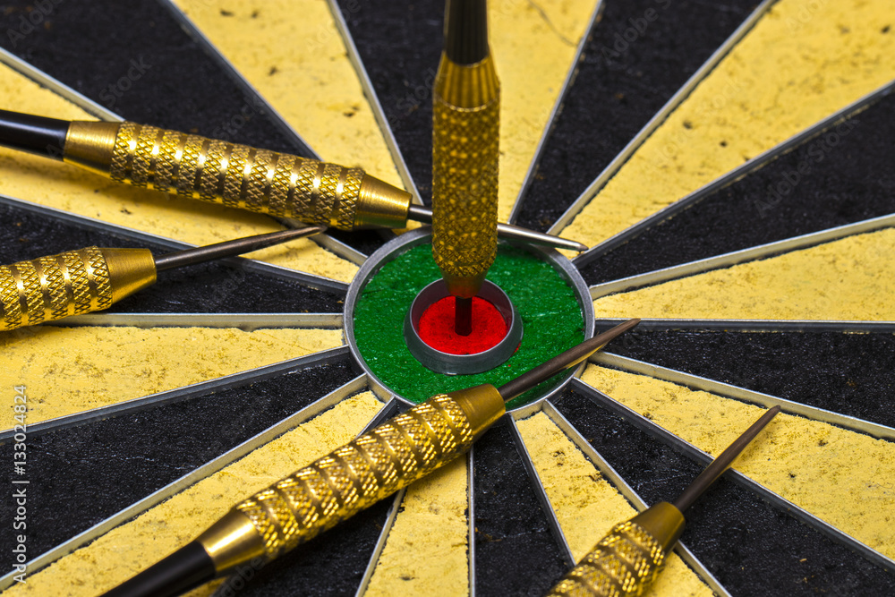 Success hitting target aim goal achievement concept background