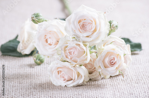 Floral background with roses bouquet