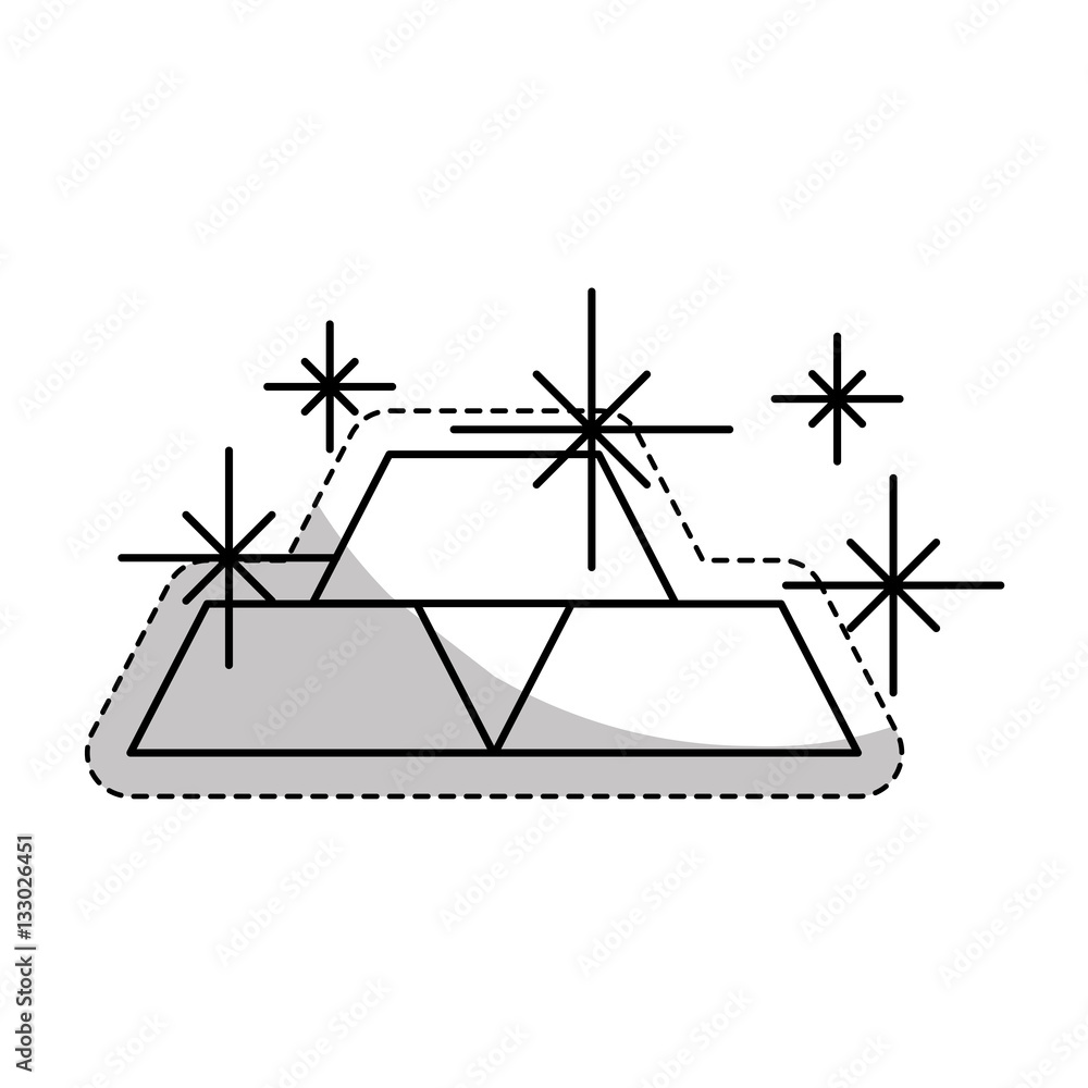 gold bullion icon over white background. vector illustration gold bullion icon over white background. vector illustration