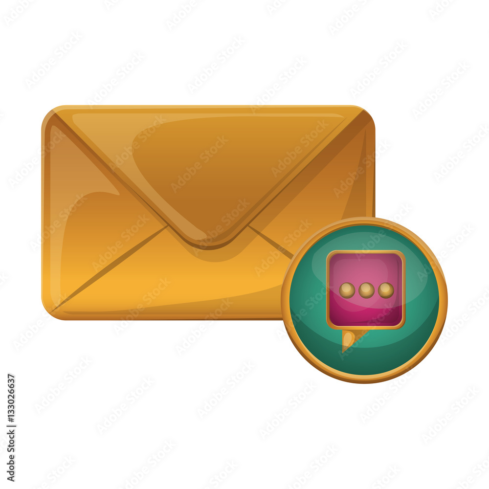 Envelope icon. Email mail message letter and marketing theme. Isolated design. Vector illustration Envelope icon. Email mail message letter and marketing theme. Isolated design. Vector illustration