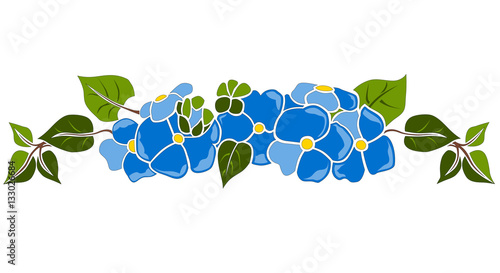 fiori blu liberty