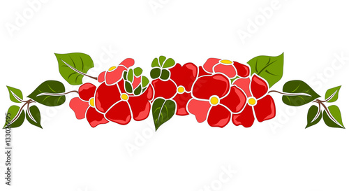 fiori rossi liberty