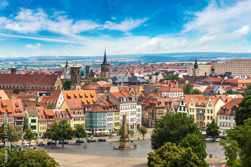 Panoramic view of Erfurt photo