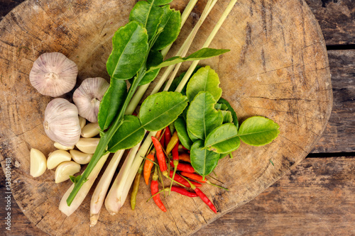 raw material for cooking Thailand Food that call 