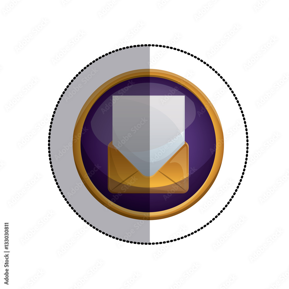 Envelope icon. Email mail message letter and marketing theme. Isolated design. Vector illustration Envelope icon. Email mail message letter and marketing theme. Isolated design. Vector illustration