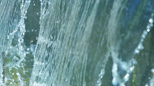 SLOW MOTION: macro shot of a fountain in Peterhof Palace
