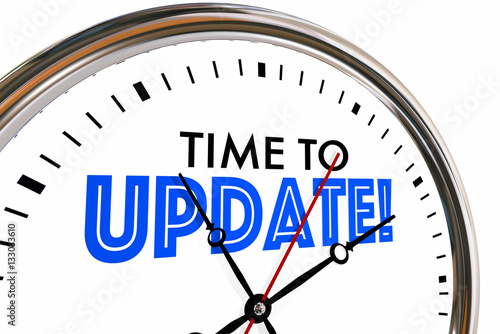 Time to Update Clock New Model Software 3d Illustration