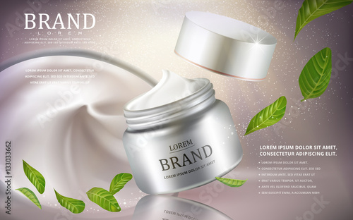 Cream cosmetic ads
