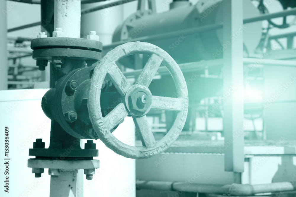 Naklejka premium Oil pipeline valve