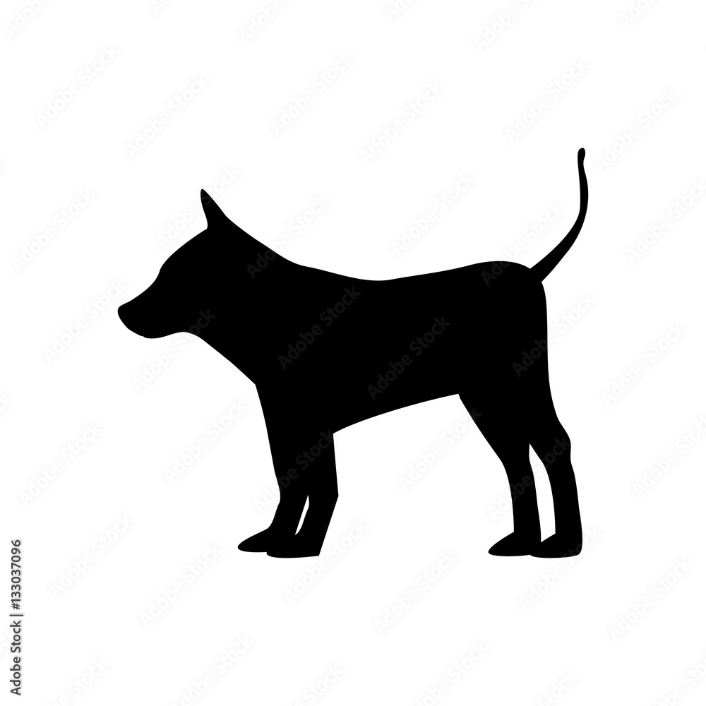 dog  line icon vector
