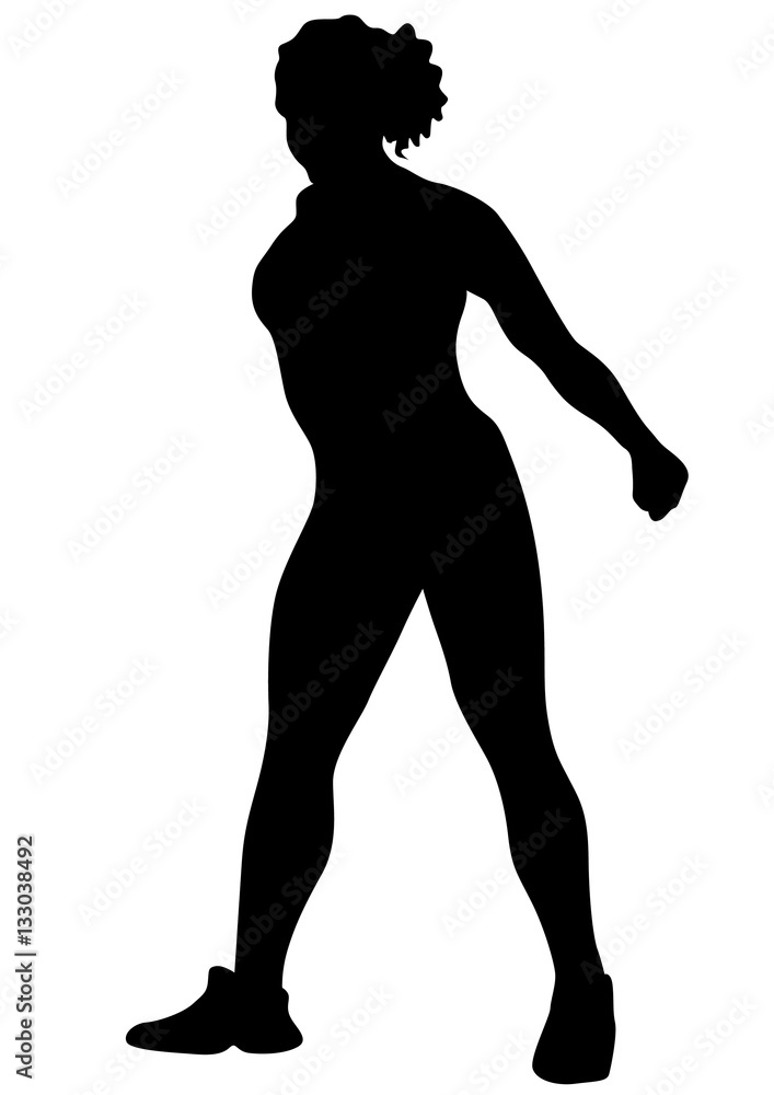 Woman athletes of fitness on white background Woman athletes of fitness on white background