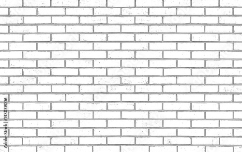 White pld brick wall texture background.