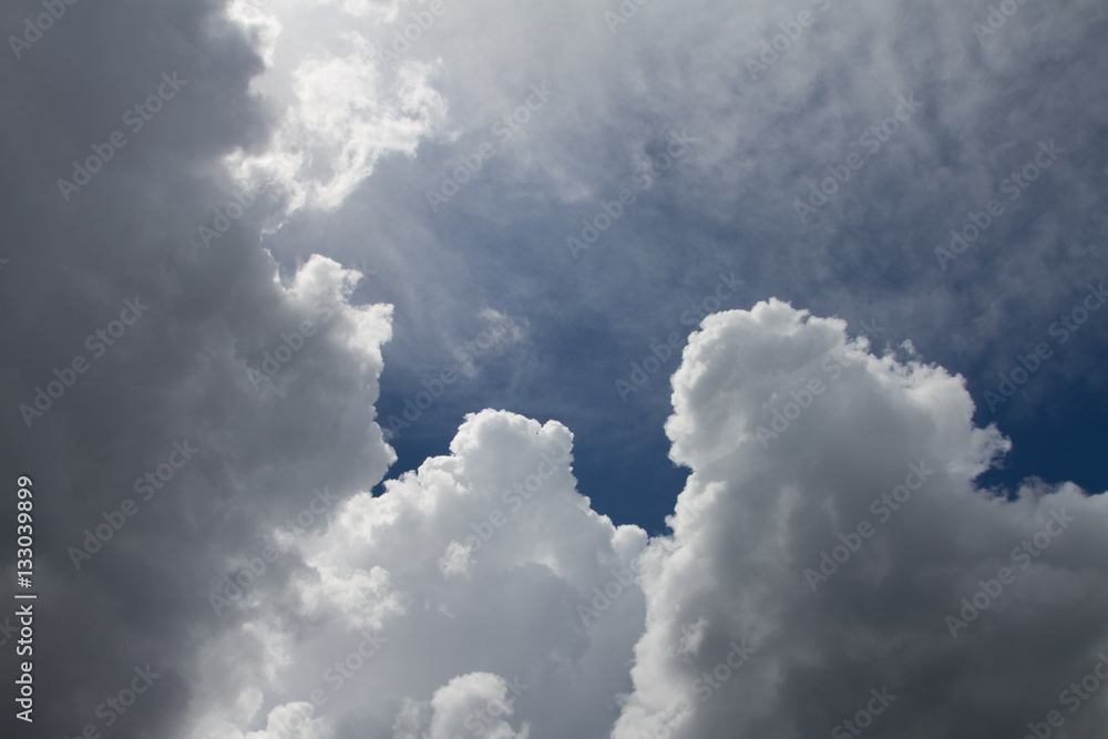 Fluffy Clouds with Blue Skies