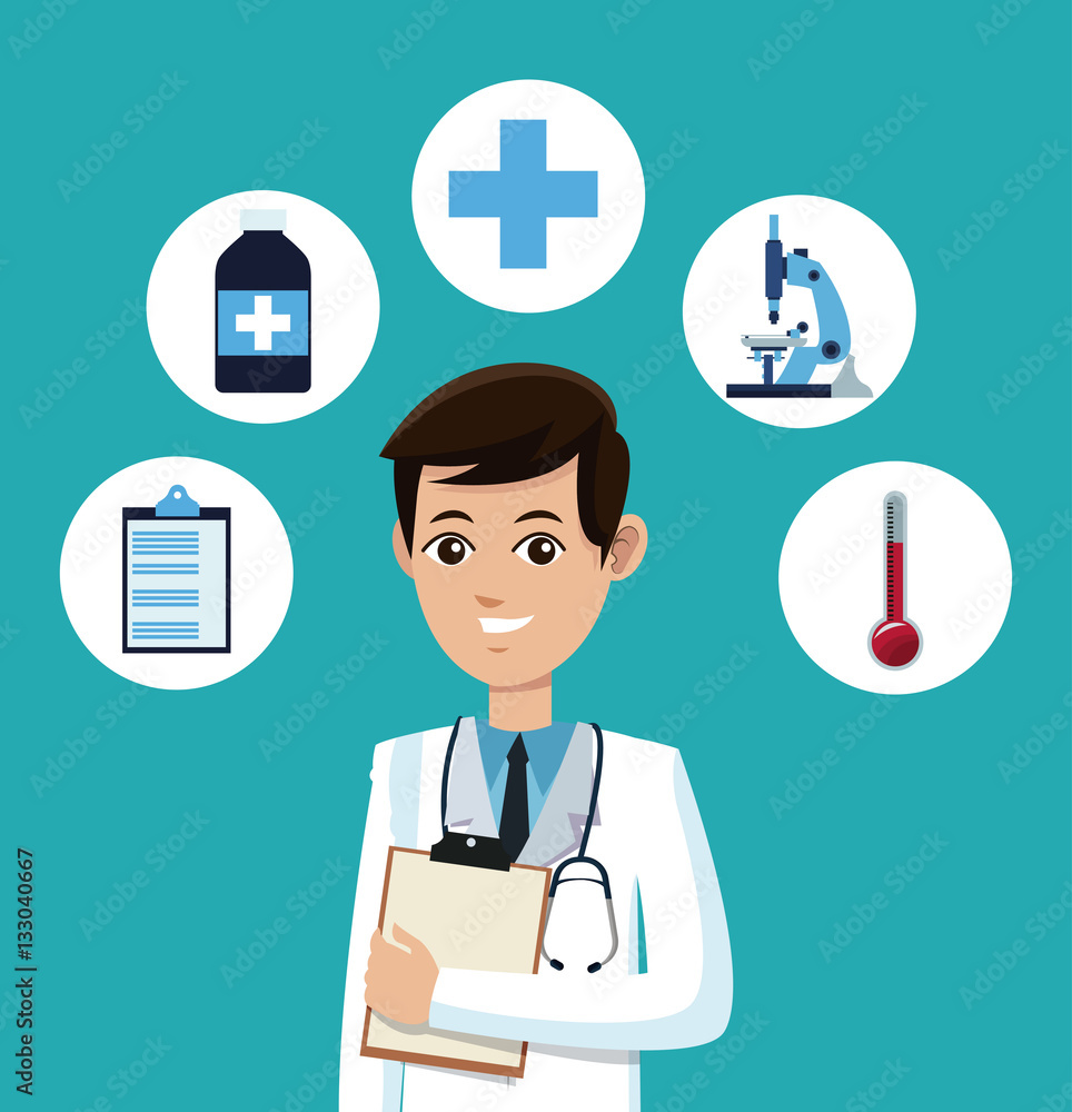 doctor medical service hospital icons vector illustration eps 10