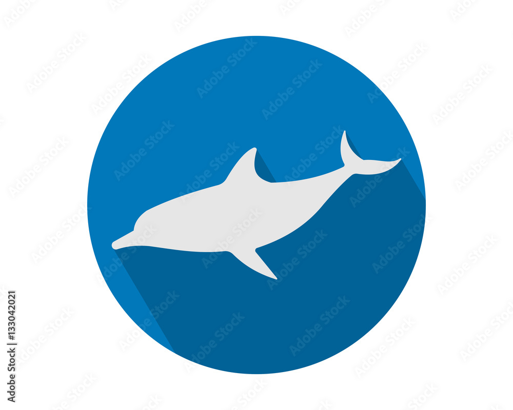 dolphin circle silhouette