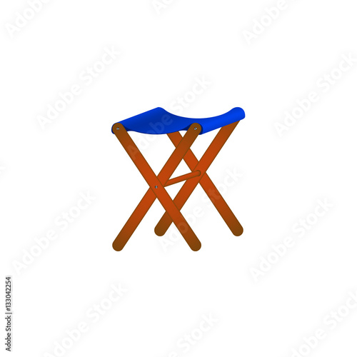 Folding wooden chair in retro design