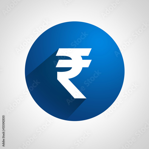 Indian rupee icon Illustration. photo