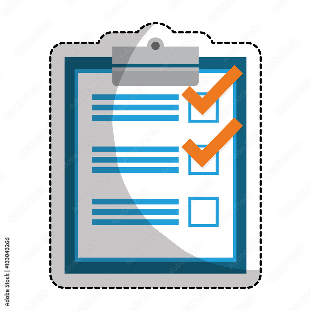checklist with checkmark icon over white background. vector illustration checklist with checkmark icon over white background. vector illustration