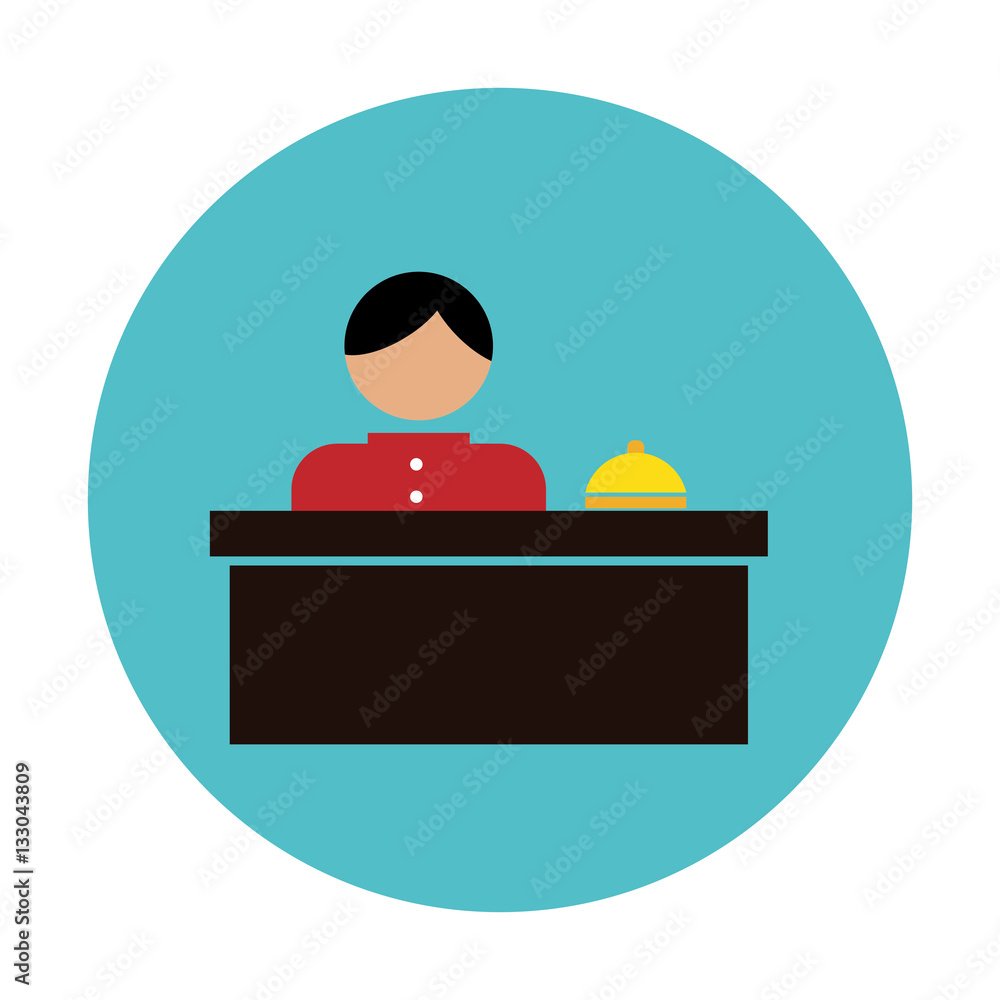 desk clerk hotel related icon image vector illustration design desk clerk hotel related icon image vector illustration design