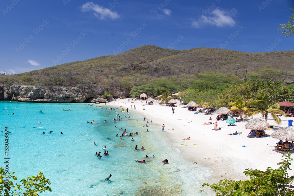 Beach in Curacao during music festival weekend. Beach in Curacao during music festival weekend.