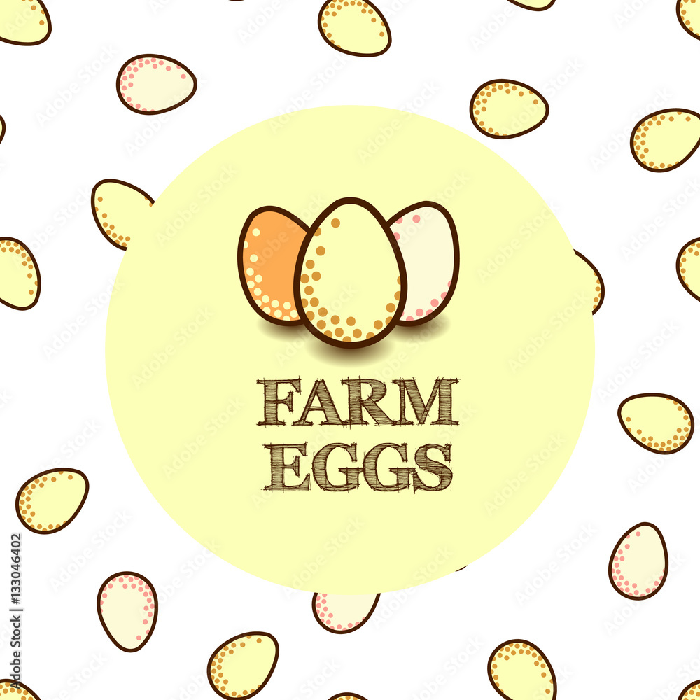 Design template with eggs