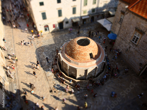 Dubrovnik old city main street square,Croatia,Perspective