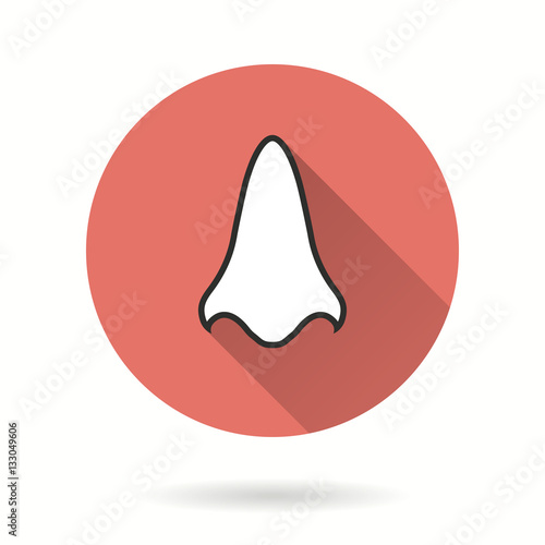 Nose - vector icon.