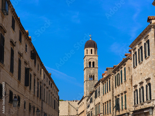 Dubrovnik old city main street view,Croatia