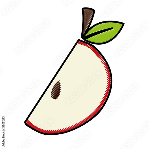 apple slice  icon image vector illustration design 