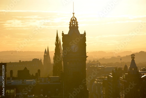 Scott Monument at Sunset