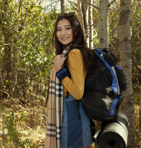 Portrait woman beautiful young Asian model joyful.