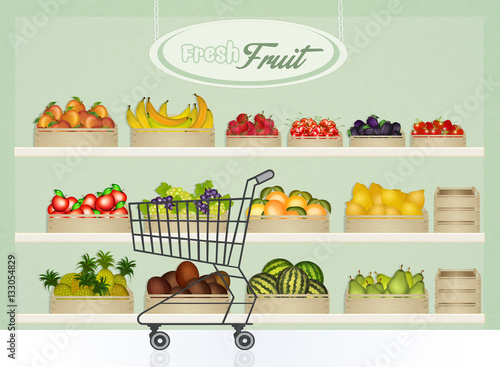 illustration of fresh fruit