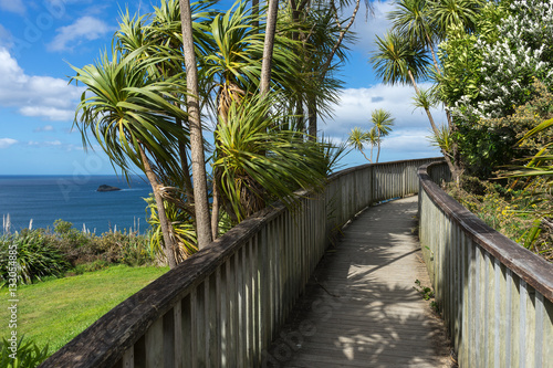 Wooden boardwalk to the beach