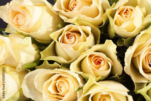  Bouquet of yellow roses  close up